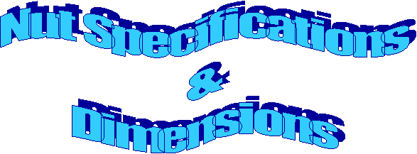 Nut Specifications
&
Dimensions
